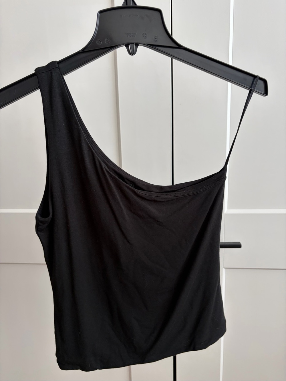 J. Crew Black One-Shoulder Tank Top